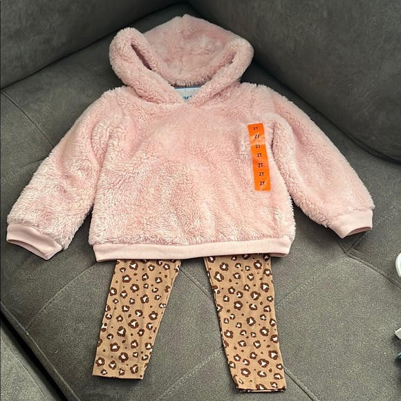 Carter's Other - Carter's Pink Fuzzy Toddler Hoodie